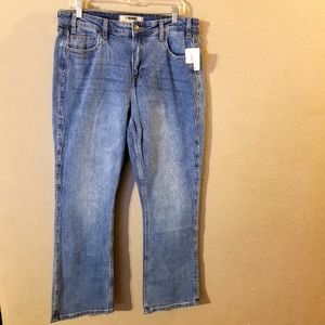 Rock & Roll Denim New Womens High Rise Bootcut Blue Jeans Scalloped Seams 32x30
